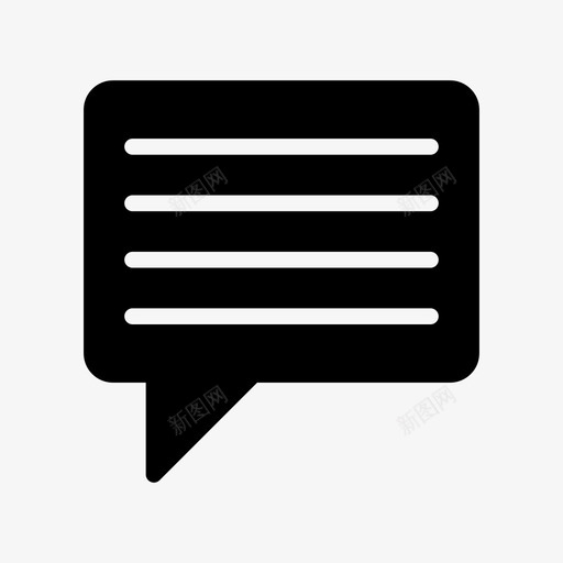 文本气泡聊天图标svg_新图网 https://ixintu.com 文本 气泡 消息 聊天 聊天消息字形图标