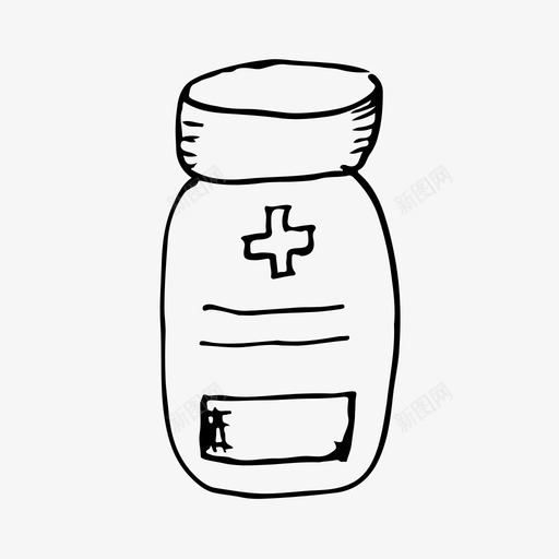 药品医院药瓶图标svg_新图网 https://ixintu.com 医院 治疗 略图图标 药丸 药品 药瓶