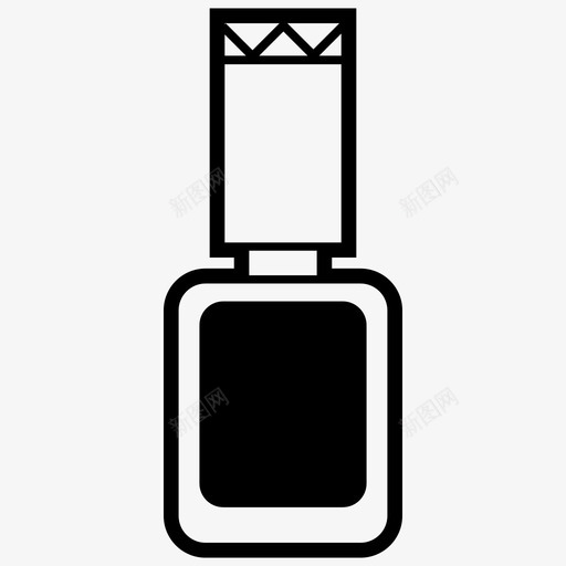 指甲油化妆品美甲图标svg_新图网 https://ixintu.com 化妆品 指甲油 美容 美甲