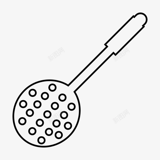 开槽匙油炸厨房图标svg_新图网 https://ixintu.com 厨房 厨房用具 开槽匙 抹刀 油炸