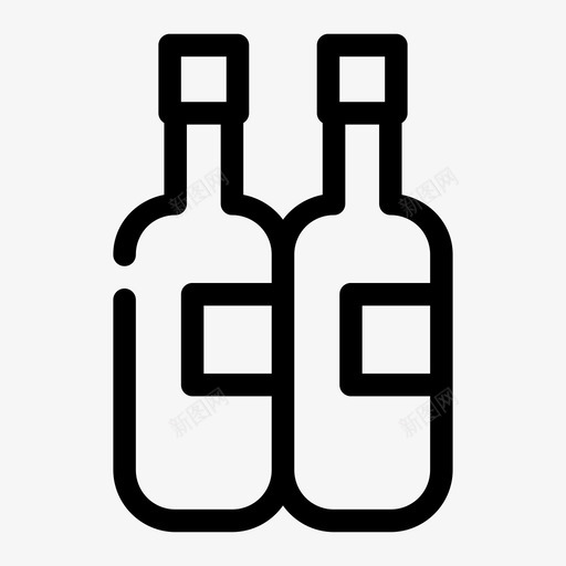 葡萄酒酒瓶饮料图标svg_新图网 https://ixintu.com 毒品 聚会 葡萄酒 酒瓶 饮料