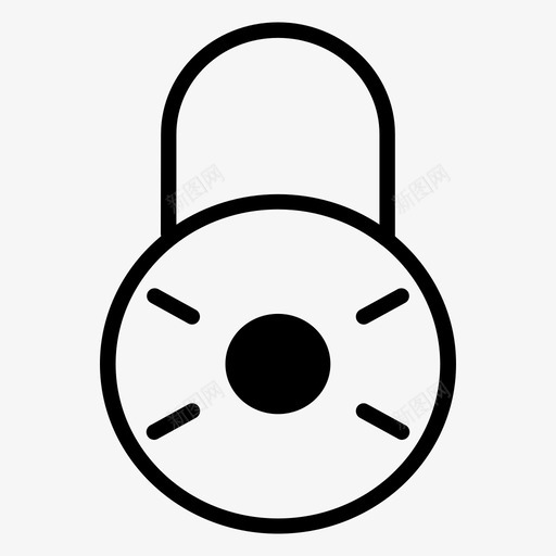 锁钥匙挂锁图标svg_新图网 https://ixintu.com 安全系统 密码 挂锁 钥匙 锁