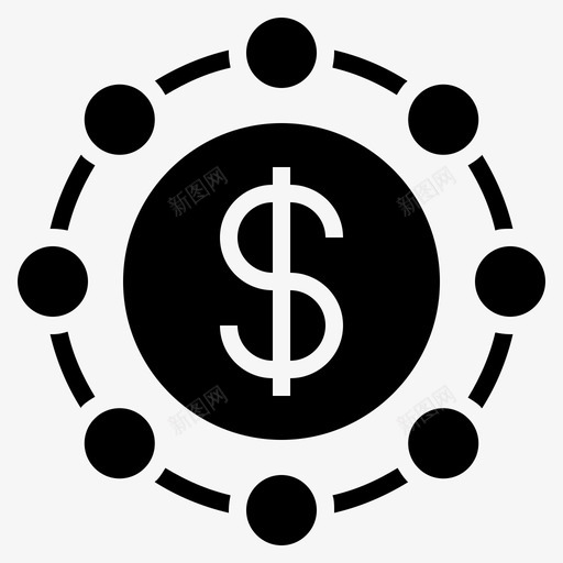 商业网络商业联系美元符号图标svg_新图网 https://ixintu.com 商业网络 商业联系 美元符号