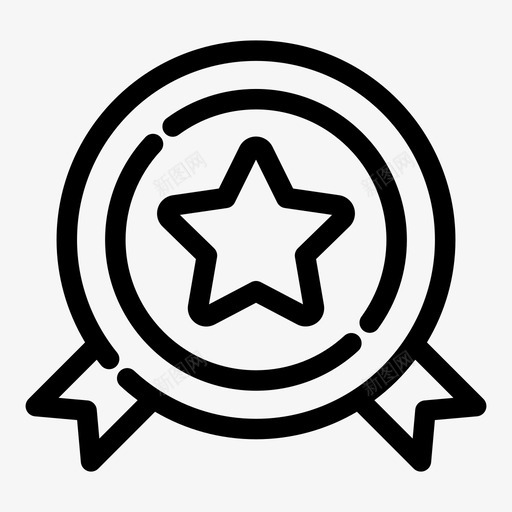 明星徽章奖励徽章丝带徽章图标svg_新图网 https://ixintu.com 丝带徽章 优胜者徽章 商业团队合作 团队合作 奖励徽章 明星徽章