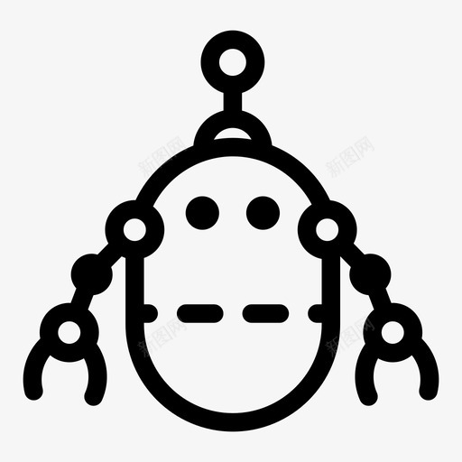 机器人未来派机器图标svg_新图网 https://ixintu.com 太空 技术 未来派 机器 机器人