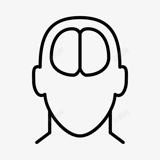 人脑头器官图标svg_新图网 https://ixintu.com 人脑 器官 头 思维 有线