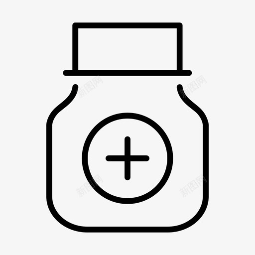 药品健康医院图标svg_新图网 https://ixintu.com 健康 医院 处方 药品 药瓶 补充剂