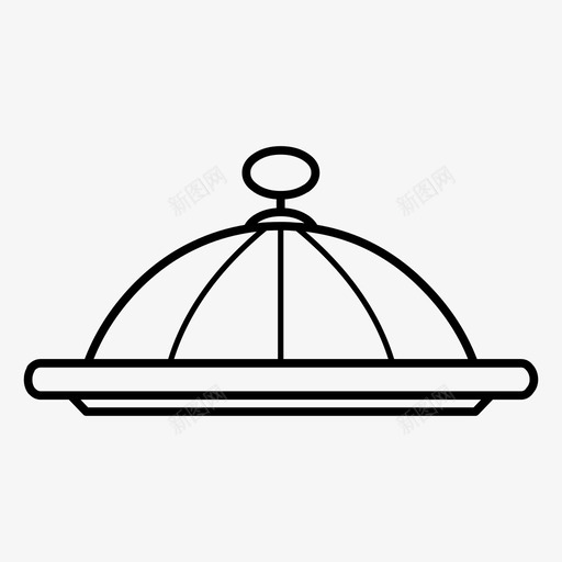 托盘盖子盘子图标svg_新图网 https://ixintu.com 厨房 厨房线 托盘 盖子 盘子