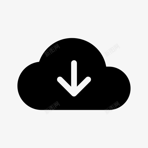 云数据库导入图标svg_新图网 https://ixintu.com 云下载 互联网 导入 数据库 服务器