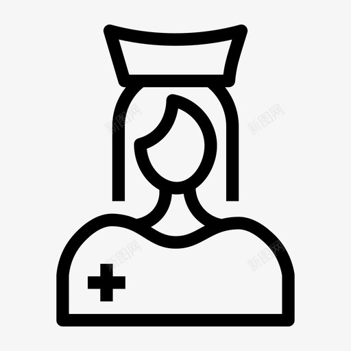 护士女孩女士图标svg_新图网 https://ixintu.com 医生 医疗线图标 女人 女士 女孩 护士