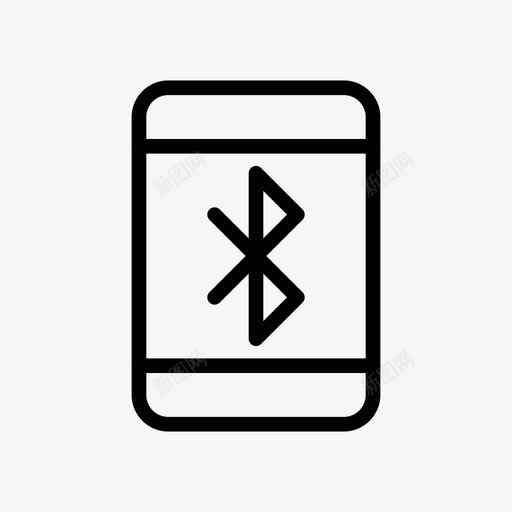 蓝牙连接手机图标svg_新图网 https://ixintu.com 手机 手机界面设计 蓝牙 连接