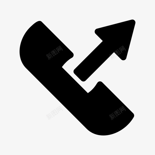 拨出电话箭头电话图标svg_新图网 https://ixintu.com 拨出电话 电话 箭头