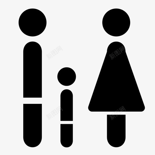 家庭领养孩子图标svg_新图网 https://ixintu.com 亲属 孩子 家庭 小人物 异性恋 领养