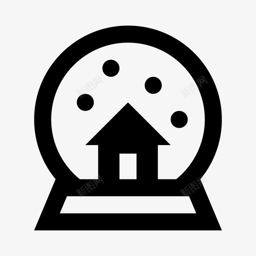 雪花球圣诞节礼物图标svg_新图网 https://ixintu.com 假日 圣诞节 礼物 线路 降雪 雪花 雪花球