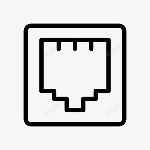 端口lan网络图标svg_新图网 https://ixintu.com lan usb 端口 网络 网络共享线路图标
