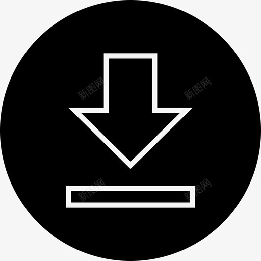 向下箭头收件箱图标svg_新图网 https://ixintu.com 下载 下载箭头向下保存 传输 保存 向下箭头 收件箱