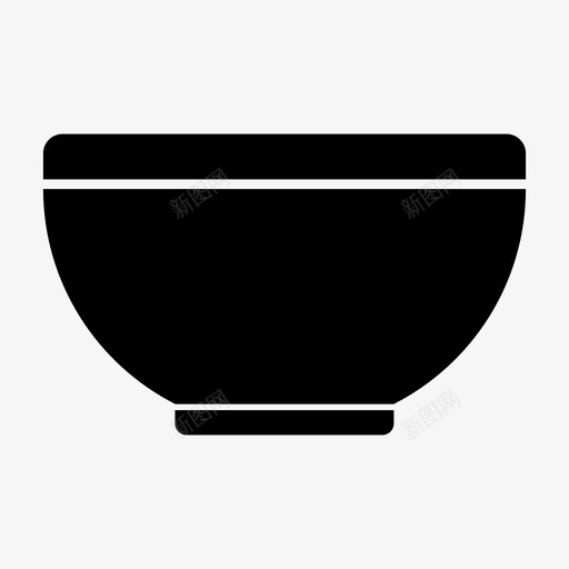 碗吃的食物图标svg_新图网 https://ixintu.com 厨房 吃的 日本食品 碗 配料 食物