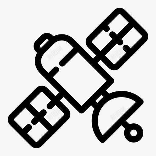 轨道站行星卫星图标svg_新图网 https://ixintu.com 卫星 太空 科学 行星 轨道站