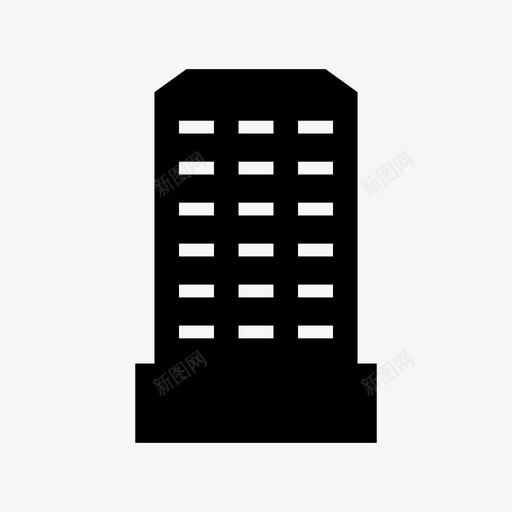 办公楼城市现代图标svg_新图网 https://ixintu.com 办公楼 城市 工作 现代