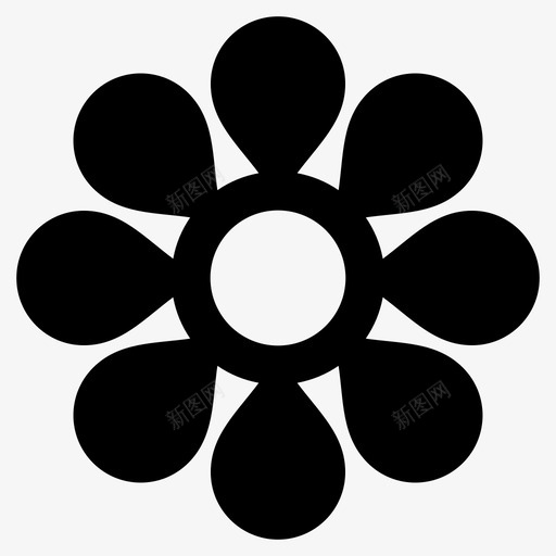 花花序花瓣图标svg_新图网 https://ixintu.com 春天 花 花序 花瓣