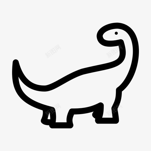 恐龙动物雷龙图标svg_新图网 https://ixintu.com 动物 史前 恐龙 雷龙