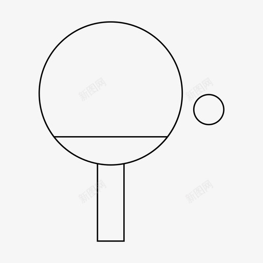 乒乓球体育运动图标svg_新图网 https://ixintu.com 乒乓球 体育 健身 运动