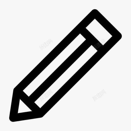 铅笔数据编辑图标svg_新图网 https://ixintu.com 商业2加粗 教育 数据 编辑 铅笔