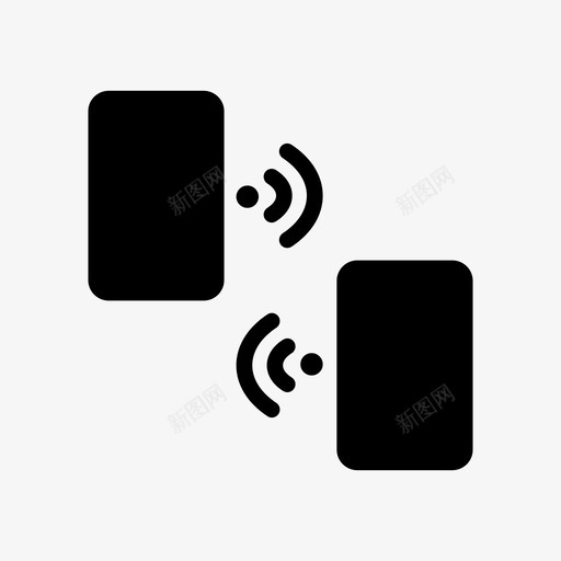 无线连接设备图标svg_新图网 https://ixintu.com 信号 无线 网络 网络共享图示符图标 设备 连接