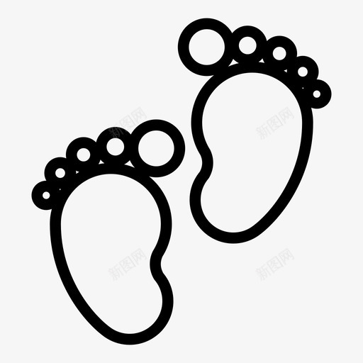 脚印婴儿脚印脚步图标svg_新图网 https://ixintu.com 卡通脚步 婴儿脚印 新生儿脚印 脚印 脚步