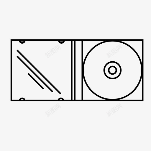 光碟盒光碟封面图标svg_新图网 https://ixintu.com 光碟 光碟盒 封面 珠宝 音乐商店产品