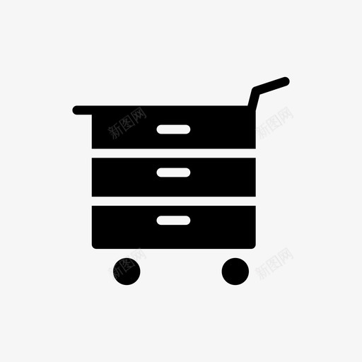 梳妆台橱柜抽屉图标svg_新图网 https://ixintu.com 内部 医疗 医疗字形图标 抽屉 梳妆台 橱柜