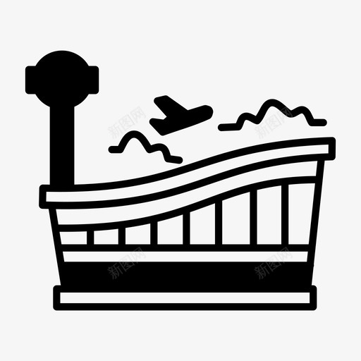 机场旅客起飞图标svg_新图网 https://ixintu.com 旅客 机场 起飞
