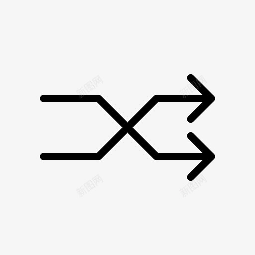 随机播放箭头交叉图标svg_新图网 https://ixintu.com 交叉 移动 移动用户界面设计 箭头 随机 随机播放
