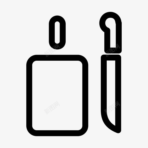 厨房刀片雕刻图标svg_新图网 https://ixintu.com 刀片 厨房 器具 工具 砧板 雕刻