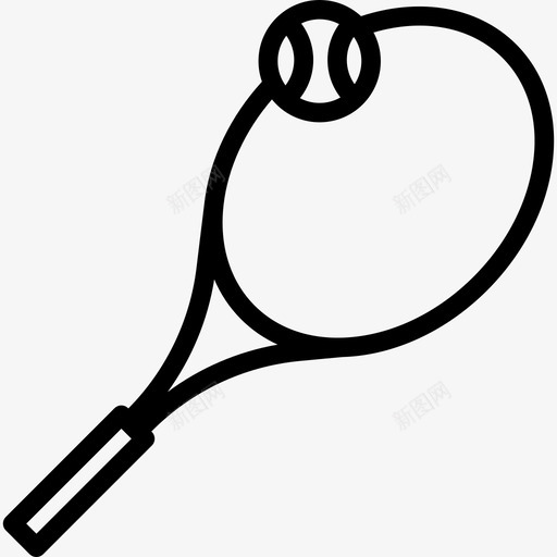 网球拍和球体育图标svg_新图网 https://ixintu.com 体育 网球拍和球