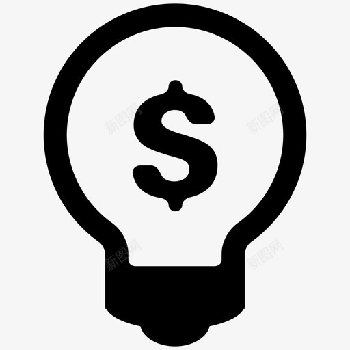 商业理念灯泡营销图标svg_新图网 https://ixintu.com 商业理念 灯泡 营销 金融 金钱