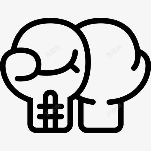 两个拳击手套运动的图标svg_新图网 https://ixintu.com 两个拳击手套 运动的