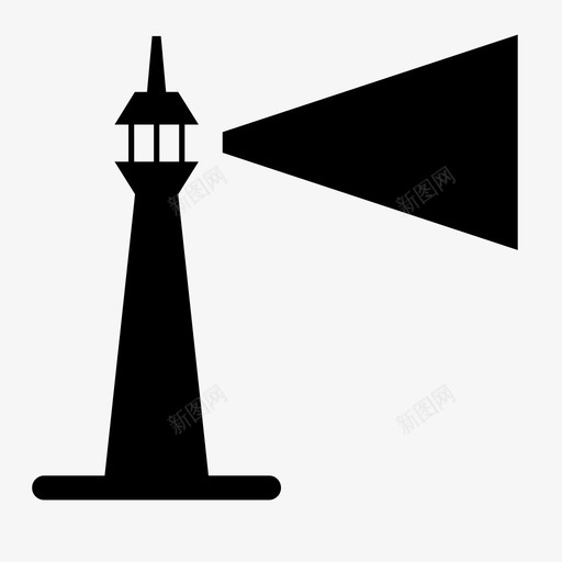 灯塔导航灯海灯图标svg_新图网 https://ixintu.com 导航灯 海灯 灯塔