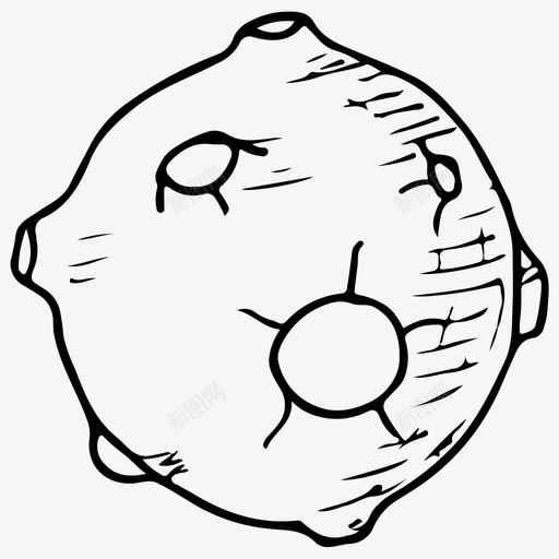行星月亮素描图标svg_新图网 https://ixintu.com 太空 宇宙 月亮 素描 行星