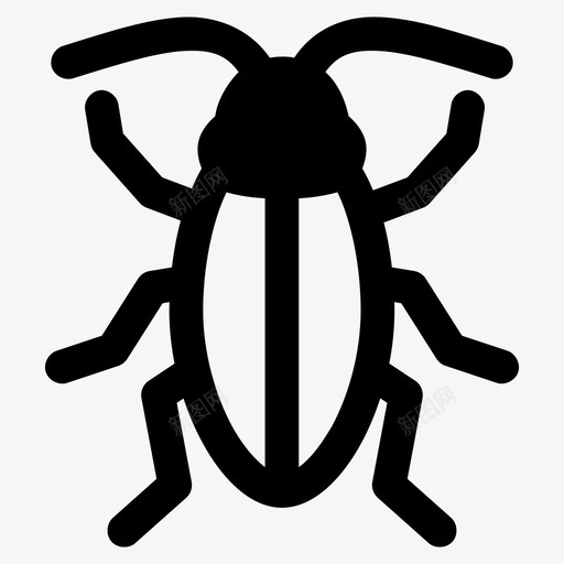蟑螂小虫昆虫图标svg_新图网 https://ixintu.com 害虫 小虫 昆虫 蟑螂
