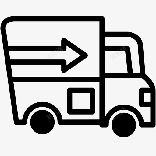送货车运输车辆图标svg_新图网 https://ixintu.com 电子商务 车辆 运输 送货车