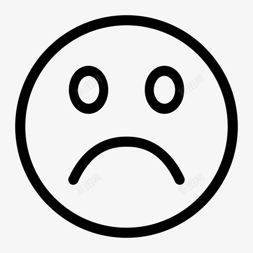 悲伤坏脸图标svg_新图网 https://ixintu.com 人 坏 悲伤 笑脸 脸