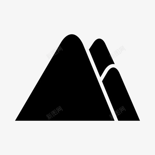 山岩石地形图标svg_新图网 https://ixintu.com 地形 山 山体 山谷 岩石