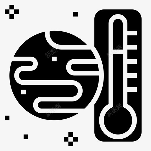 全球温度地球热图标svg_新图网 https://ixintu.com 全球温度 变暖 地球 温度计 热 航空航天和天文学