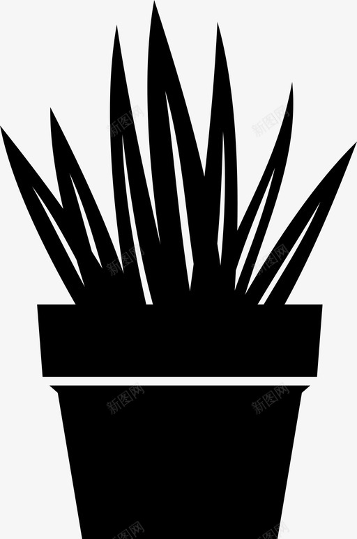 植物草盆栽植物图标svg_新图网 https://ixintu.com 植物 盆栽植物 草