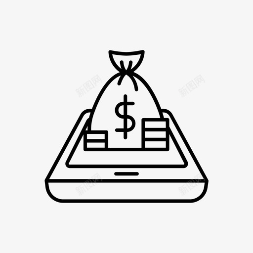 移动金融硬币移动支付图标svg_新图网 https://ixintu.com 硬币 移动支付 移动管理设备 移动金融 货币