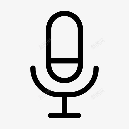 麦克风收音机声音图标svg_新图网 https://ixintu.com 声音 复古 录音 收音机 麦克风