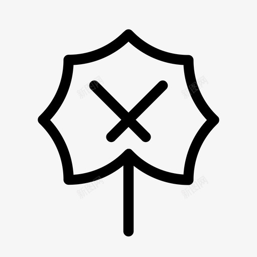 宽刺叶植物叶和植物图标svg_新图网 https://ixintu.com 叶和植物 宽刺叶 植物