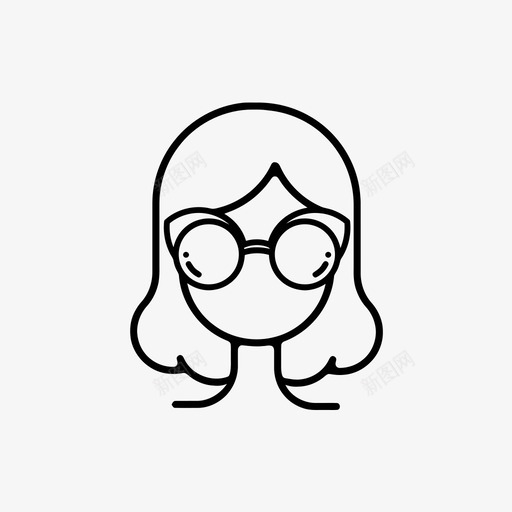 戴墨镜的女孩表情符号脸图标svg_新图网 https://ixintu.com 夏日阳光 戴墨镜的女孩 脸 表情符号