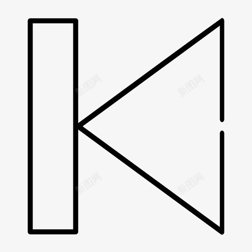 上一个音频后退图标svg_新图网 https://ixintu.com 上一个 倒带 后退 按钮 音频 音频间隔窄